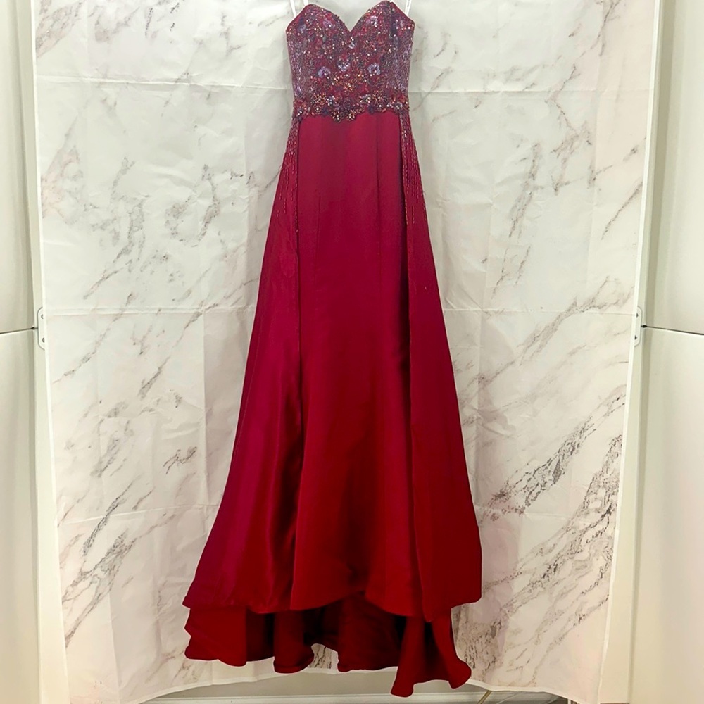 Rachel Allan Couture Liquid Beaded and stones hi end national state local formal